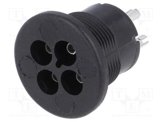 Conector: redondos, tomada, fêmea, PIN: 3, estanh.