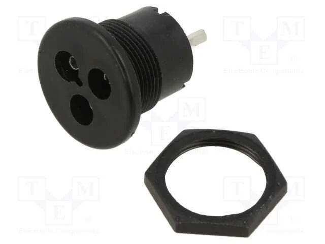 Conector: redondos, tomada, fêmea, PIN: 3, estanh.