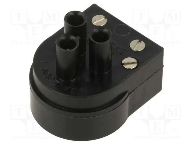 Conector: redondos, ficha, macho, PIN: 3, niquela.