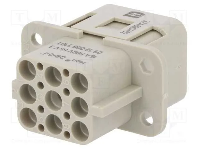 Conector: HDC, inserto de contatos, fêmea, Han Q,.