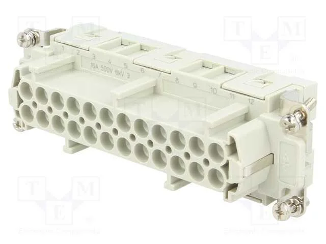 Conector: HDC, fêmea, CSE, PIN: 24, 24+PE, tamanh.