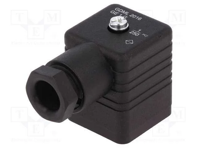 Conector: de Válvulas, Ficha, Formato A, 18mm, Fêmea, Pin: 3, 1,5mm2