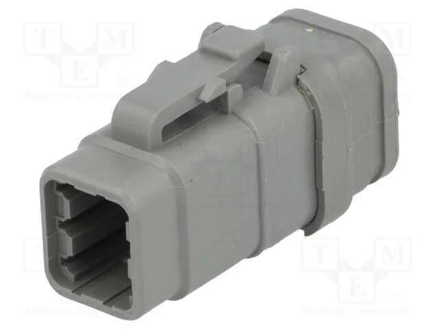 Conector: Fio-Fio, Dtm, Fêmea, Ficha, com Cabo, Pin: 6, Cinzenta