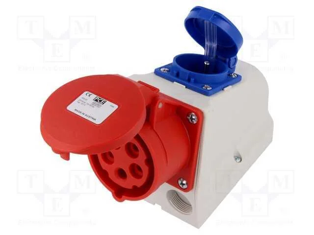 Conector: de alimentação AC 3 fases, tomada, fême.