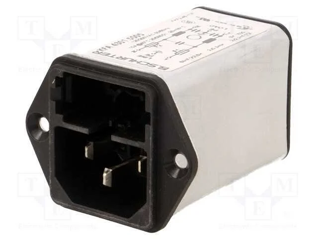 Conector: de alimentação, tomada, macho, 10A, 250.
