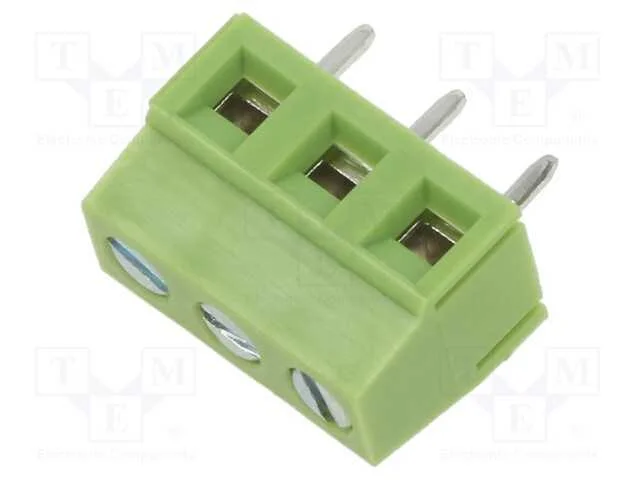 PCB bloco terminal, angulares 90, 5mm, faixas: 3,.