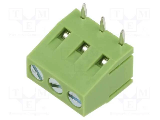 Pcb Bloco Terminal, Simples, 5mm, Faixas: 3, para Pcb, Aperto