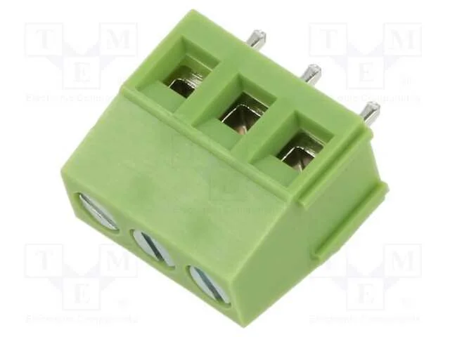 Pcb Bloco Terminal, Angulares 90, 5mm, Faixas: 3, para Pcb, Verde
