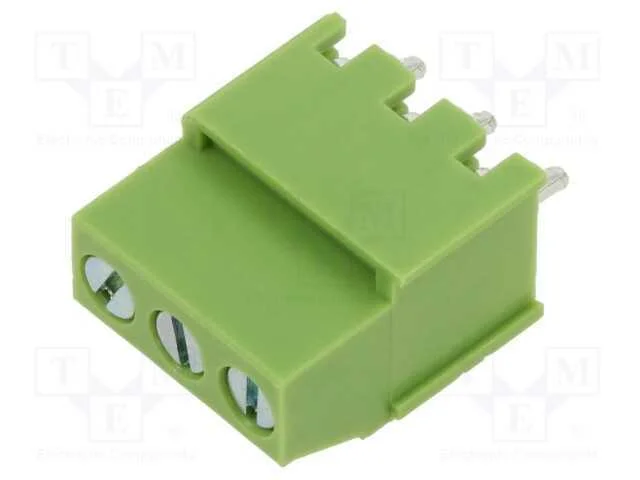 Pcb Bloco Terminal, Angulares 90, 5mm, Faixas: 3, para Pcb, Verde
