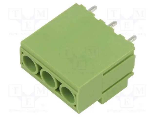PCB bloco terminal, angulares 90, 10,16mm, faixas.