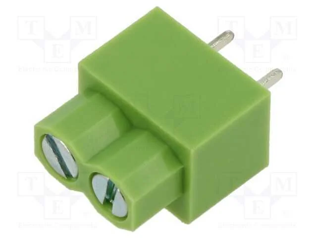 Pcb Bloco Terminal, Angulares 90, 5mm, Faixas: 2, para Pcb, Verde