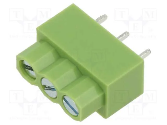 PCB bloco terminal, angulares 90, 5mm, faixas: 3,.