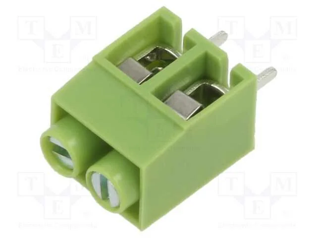 Pcb Bloco Terminal, Angulares 90, 5mm, Faixas: 2, para Pcb, Verde