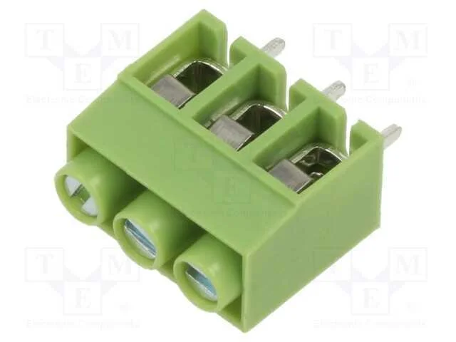 PCB bloco terminal, angulares 90, 5mm, faixas: 3,.