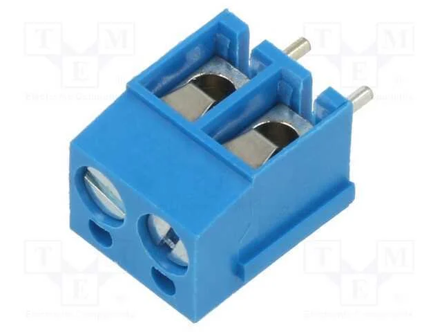 Pcb Bloco Terminal, Angulares 90, 5mm, Faixas: 2, para Pcb, Azul