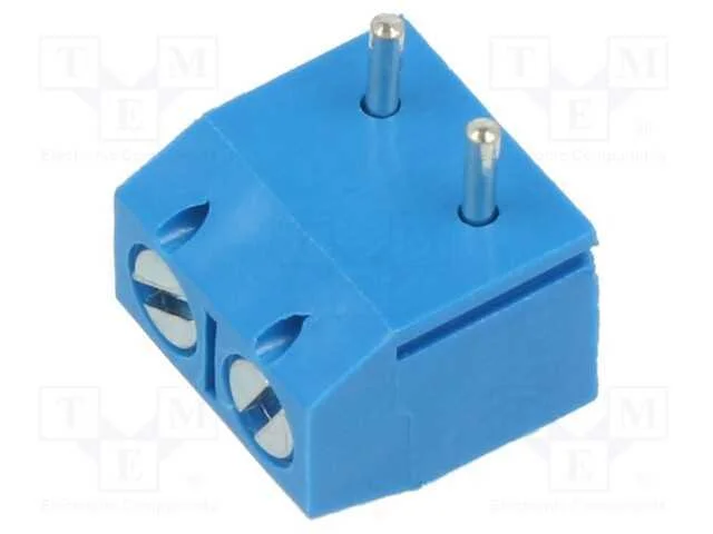 Pcb Bloco Terminal, Simples, 5mm, Faixas: 2, para Pcb, Aperto, Azul