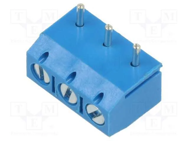 Pcb Bloco Terminal, Simples, 5mm, Faixas: 3, para Pcb, Aperto, Azul