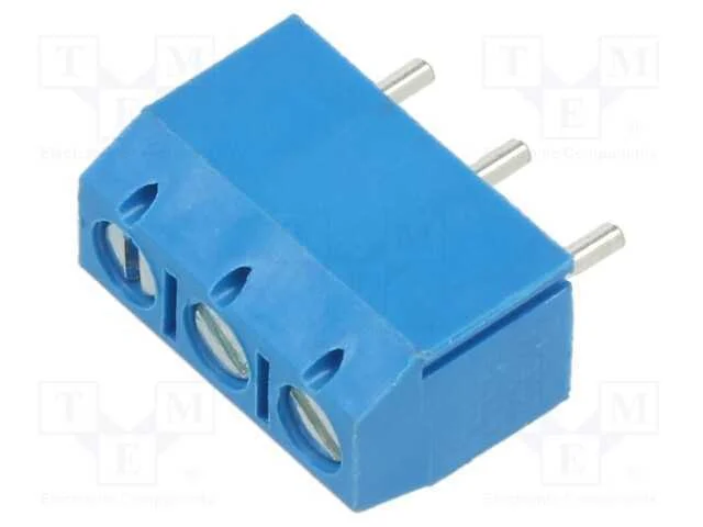 Pcb Bloco Terminal, Angulares 90, 5mm, Faixas: 3, para Pcb, Azul