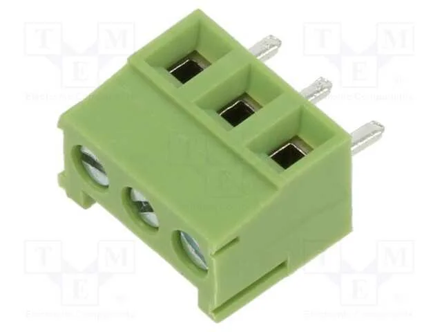 PCB bloco terminal, angulares 90, 3,81mm, faixas:.