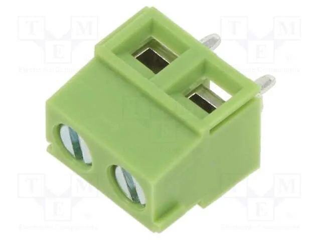 Pcb Bloco Terminal, Angulares 90, 5mm, Faixas: 2, para Pcb, Verde