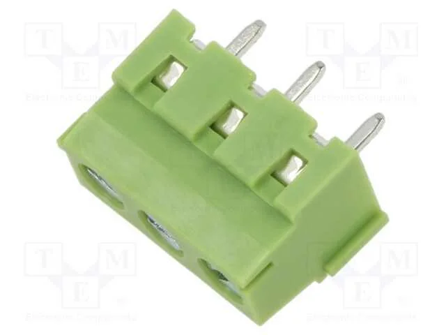 Pcb Bloco Terminal, Angulares 90, 5mm, Faixas: 3, para Pcb, Verde