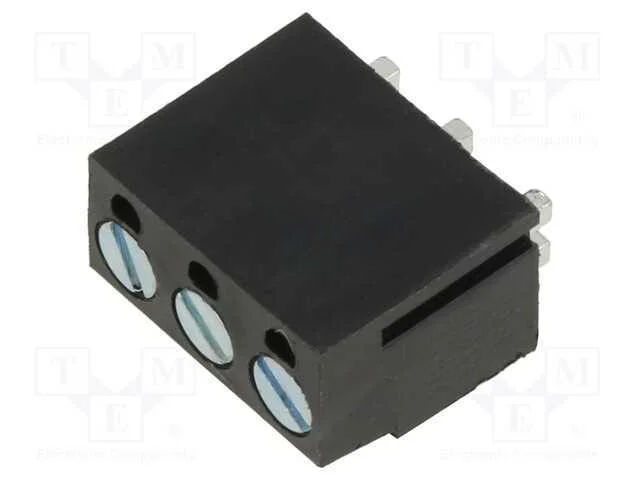 Pcb Bloco Terminal, Angulares 90, 5mm, Faixas: 3, para Pcb, Preta