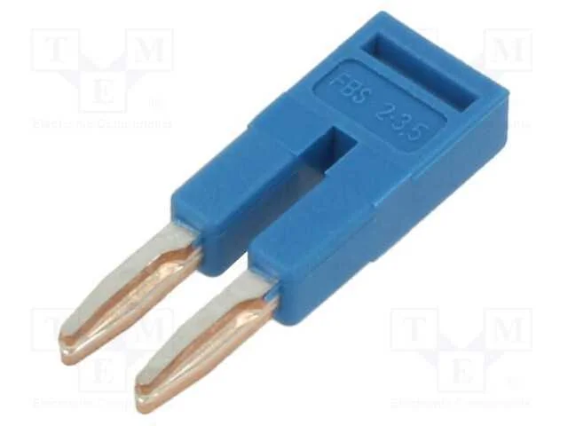 Ponte de pino, faixas: 2, azul, Larg: 3,5mm, UL94.