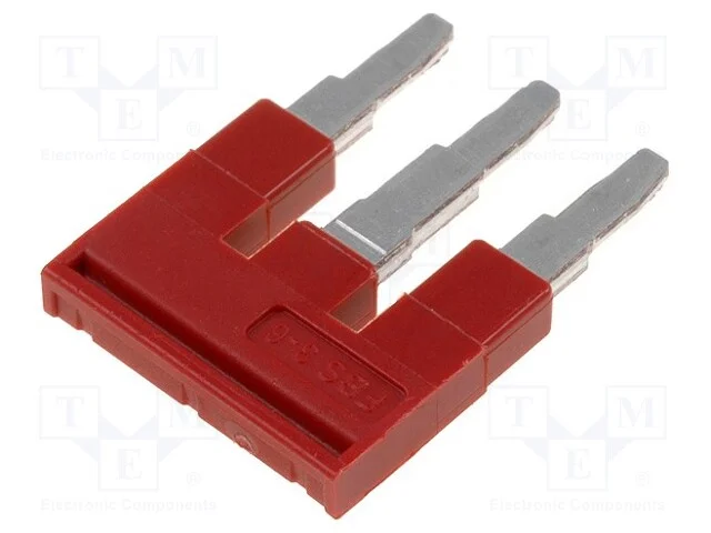 Ponte de pino, faixas: 3, vermelho, Larg: 6mm, UL.