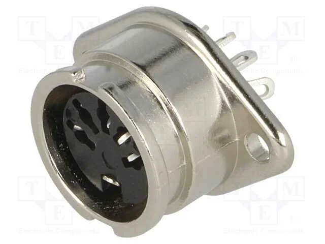 Tomada, Din, Fêmea, Pin: 5, Sistema: 180, Simples, Solda