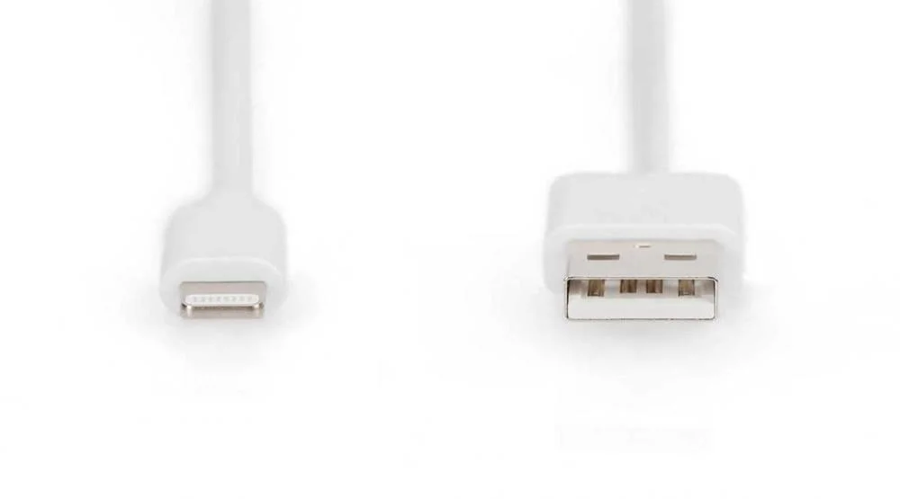 Digitus 1m, Lightning/Usb-A Branco