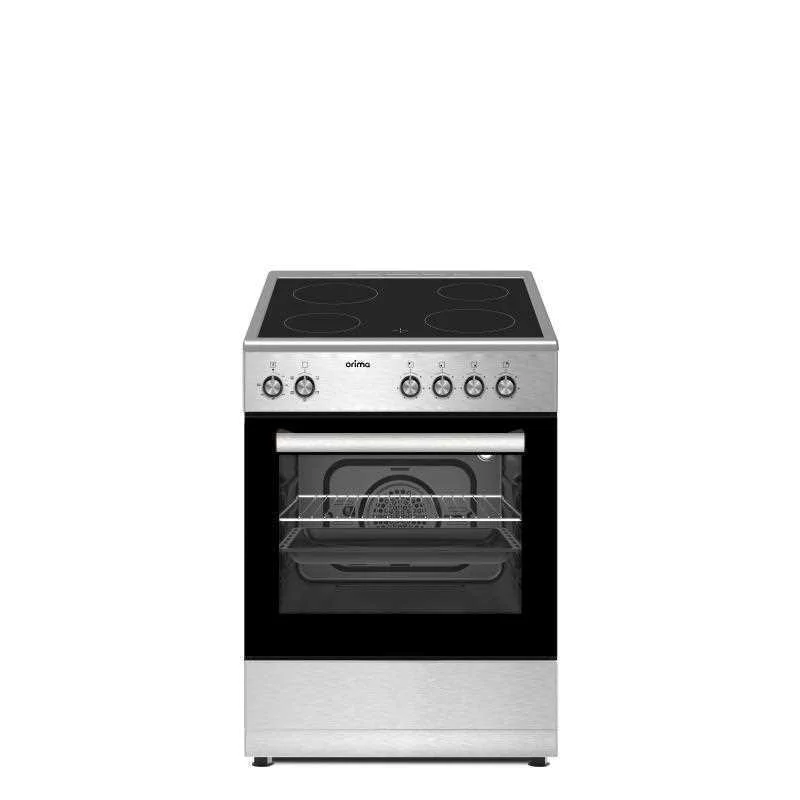 Electric Stove 56l W/ Ceramic Hob 4 Zones (Inox) - Orima