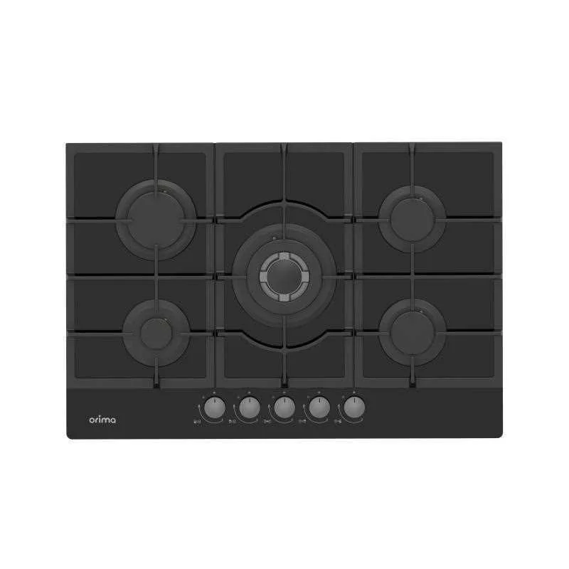 Gas Hob Orq-475-Vg 4 Burners + 1 Triple (Black) - Orima