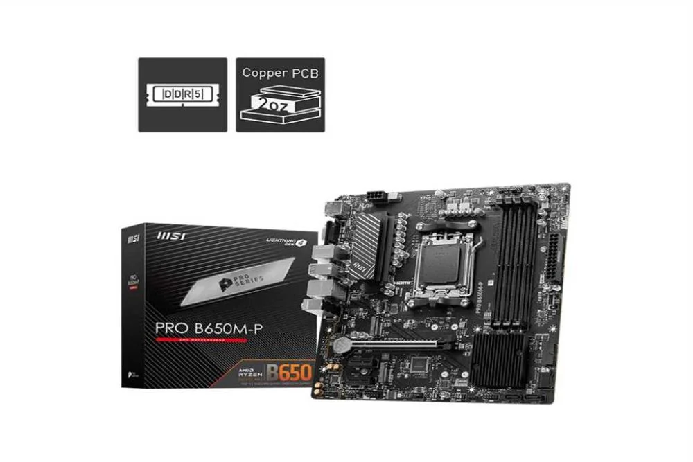 Mb Msi Pro B650m-P Skt Am5 4xddr5 Vga/Hdmi/Dp Matx