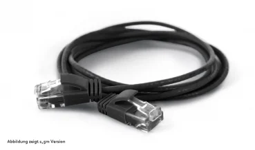 Wantec Patchkabel Utp  Cat6a           D=2,8mm  0,20m Schwar
