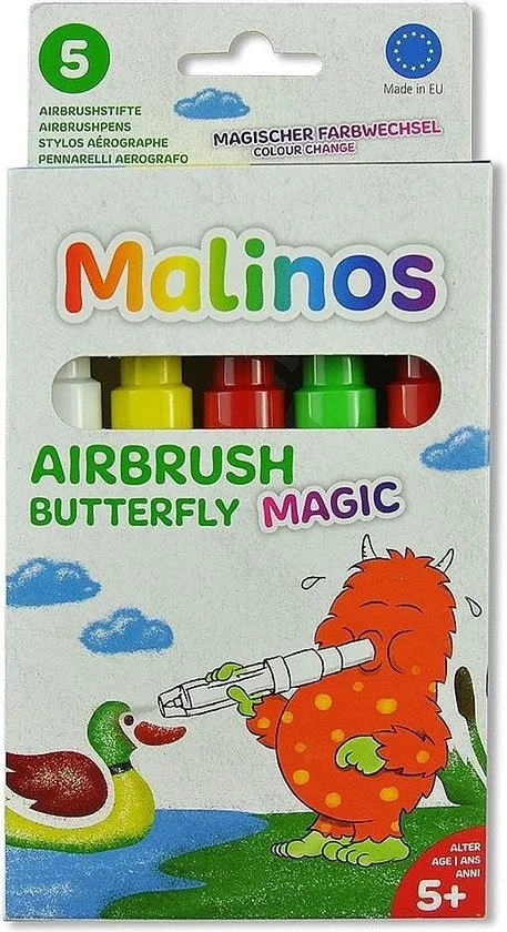 Canetas aerográficas Malinos Magic Butterfly 5 co.