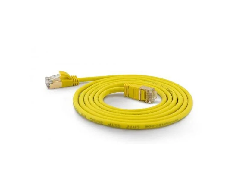 Wantec Patchkabel Sstp Cat7 Ste. Cat6a D=4mm  0,50m  Gelb