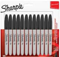 Marcadores Sharpie ponta de bala fina 12 unidades.