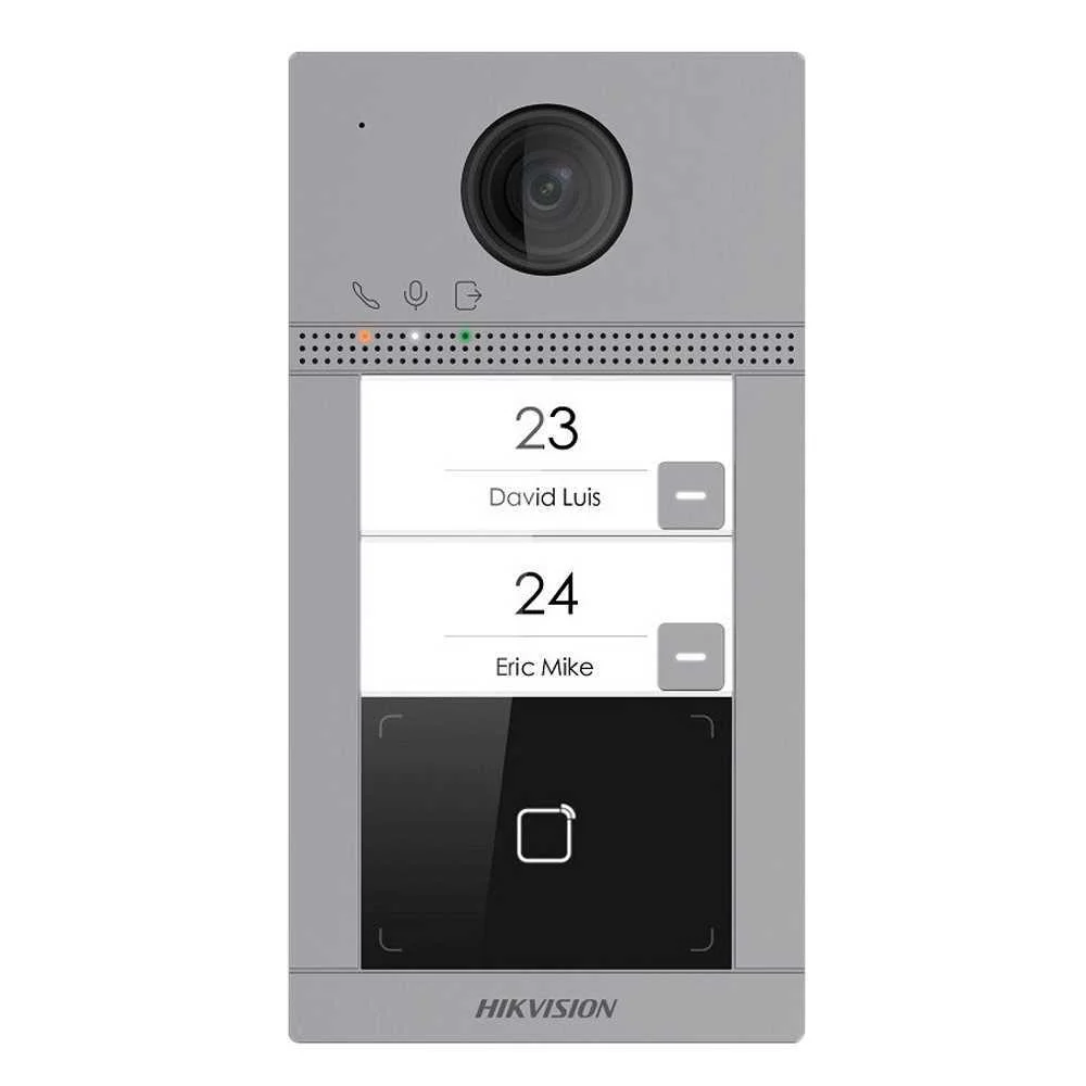 Botoneira Ip C/ Câmara 2mpx P/ 2 Apartamentos - Hik Vision