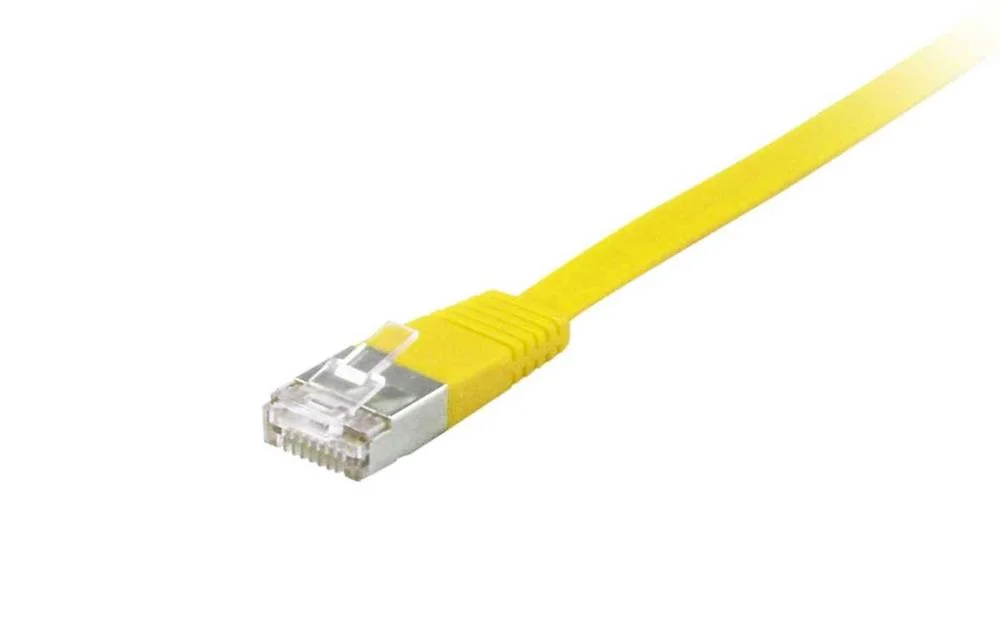 Equip Patchkabel Cat6a  U/Ftp 2xrj45  2.00m Gelb  Flach Lszh