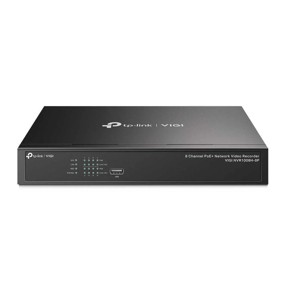 Gravador Nvr 8 Canais Ip Poe+ Preto - Tp-Link