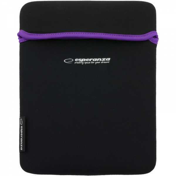 Esperanza Neoprene Bag For Tablet 9.7" Et172v Black/Violet