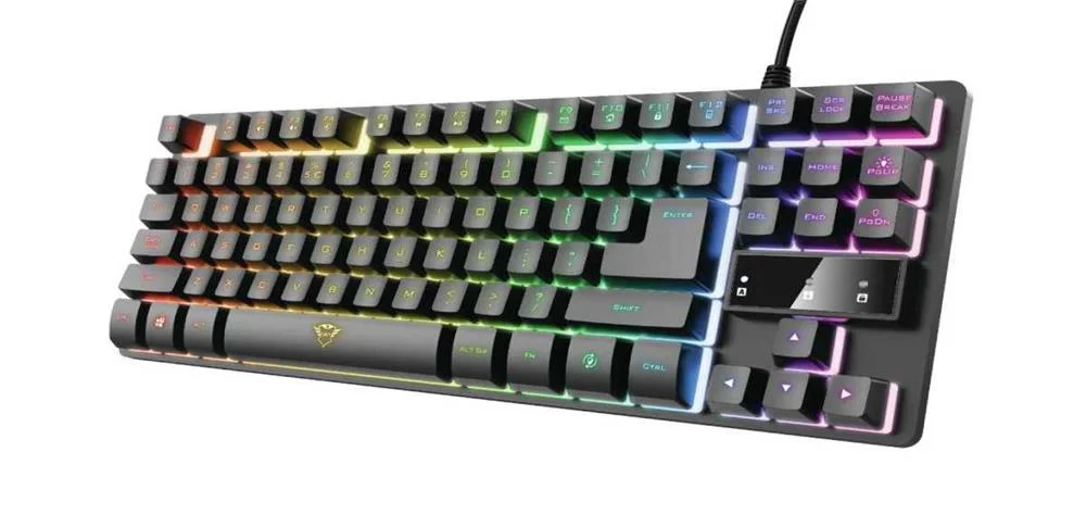 TRUST TECLADO GAMING GXT833 THADO RGB METAL COMPA.