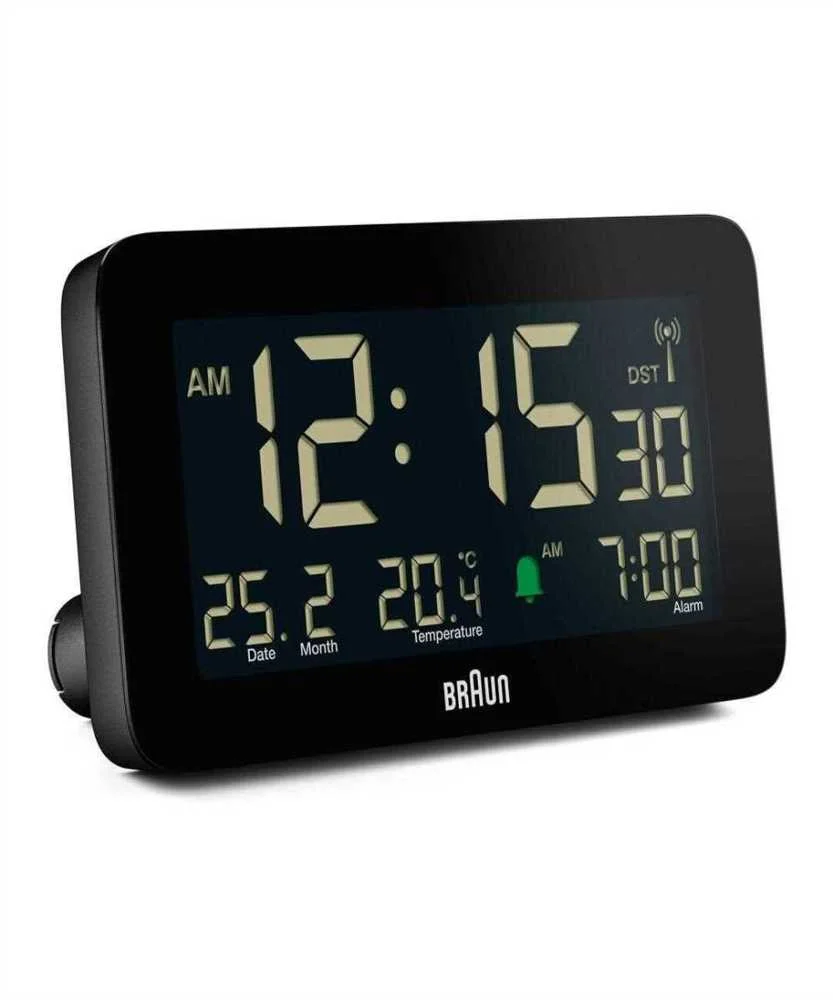 Braun Bc10 Dcf-B Radio Alarm Clock Black