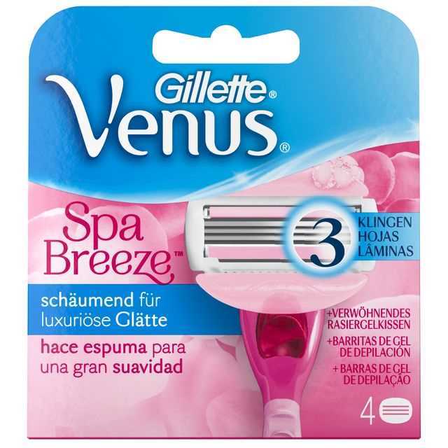 GILLETTE VENUS SPA BREEZE LÂMINA DE BARBEAR 4 UNI.