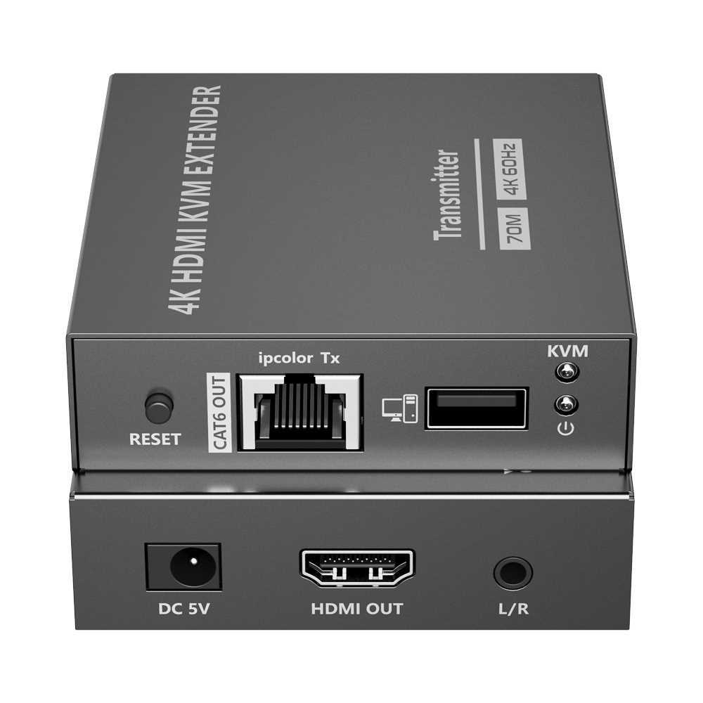 Extensor Hdmi com Kvm - Emissor e Receptor - Alcance 70 M - Sobre Cabo Utp Cat 7 - Até 4k@60hz - Ali