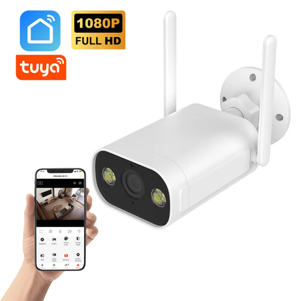 Câmara exterior fixa com LED 2MP Full HD