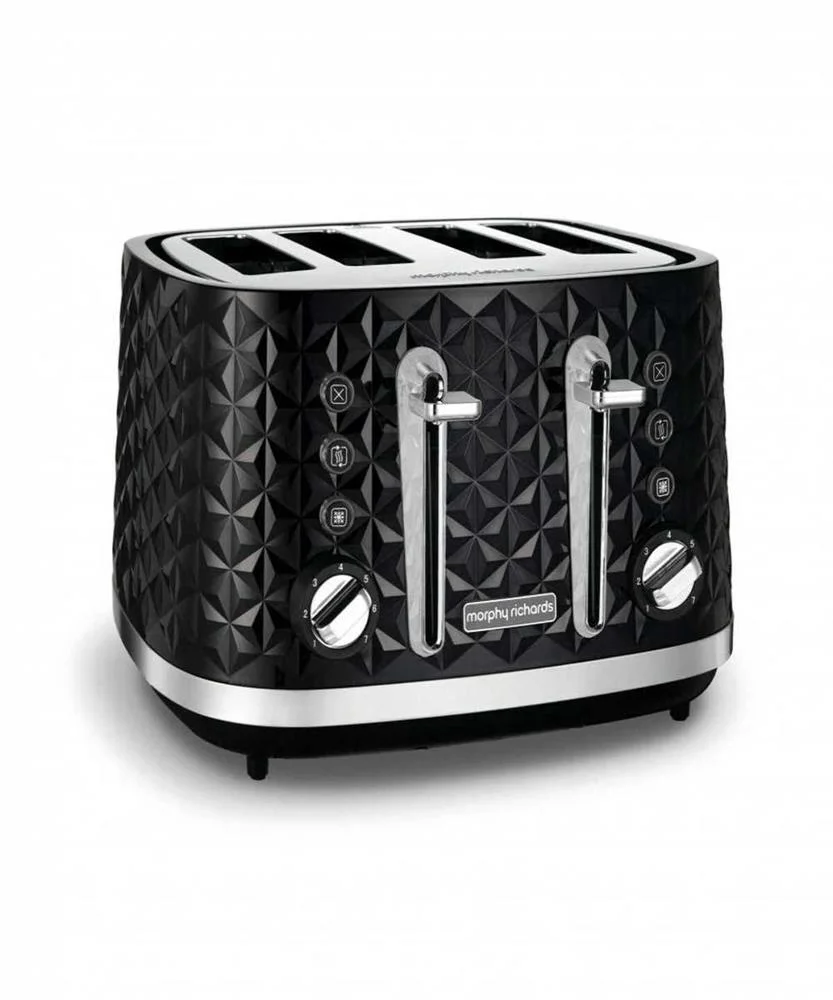 Vector 4 slice toaster black