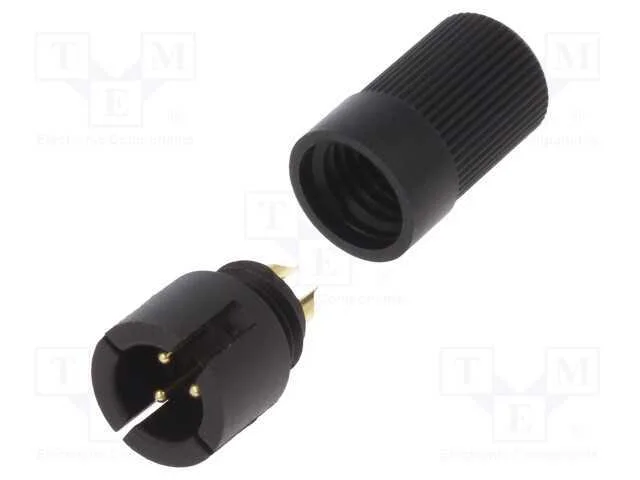 Conector: Redondos, 719, 60v, Pin: 3, Ficha, Macho, Solda, com Cabo