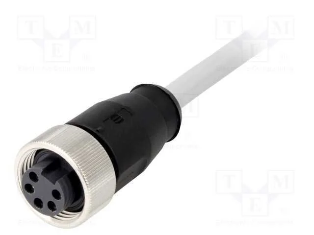 Ficha, 7/8", 1,5m, Fêmea, Pin: 5, Simples, com Cabo, Pvc