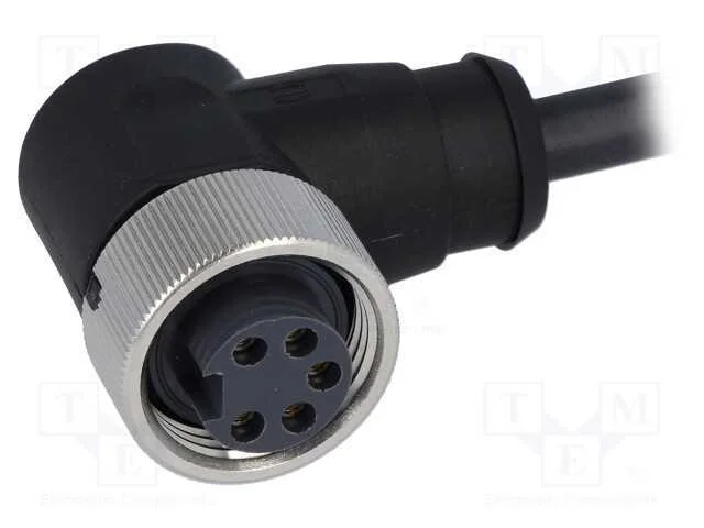 Ficha, 7/8", 1,5m, Fêmea, Pin: 5, Angulares 90, com Cabo